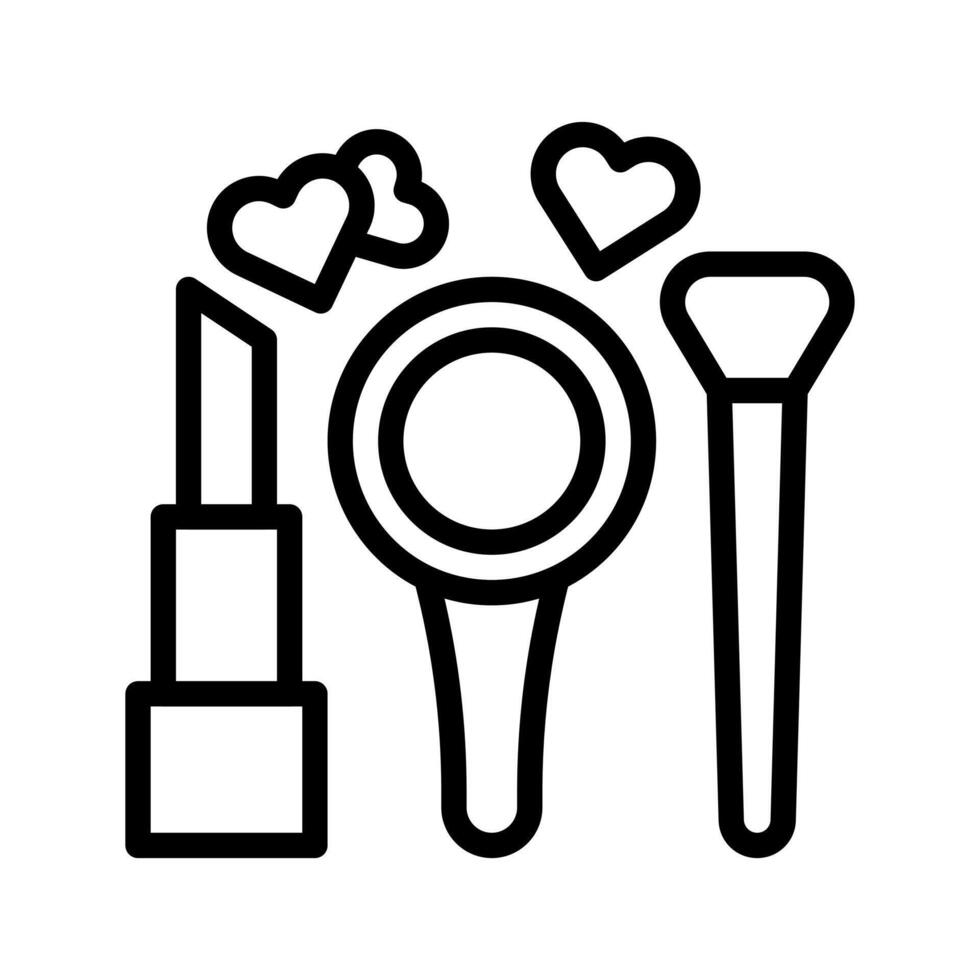 kosmetisk ikon översikt stil valentine illustration vektor element och symbol perfekt.