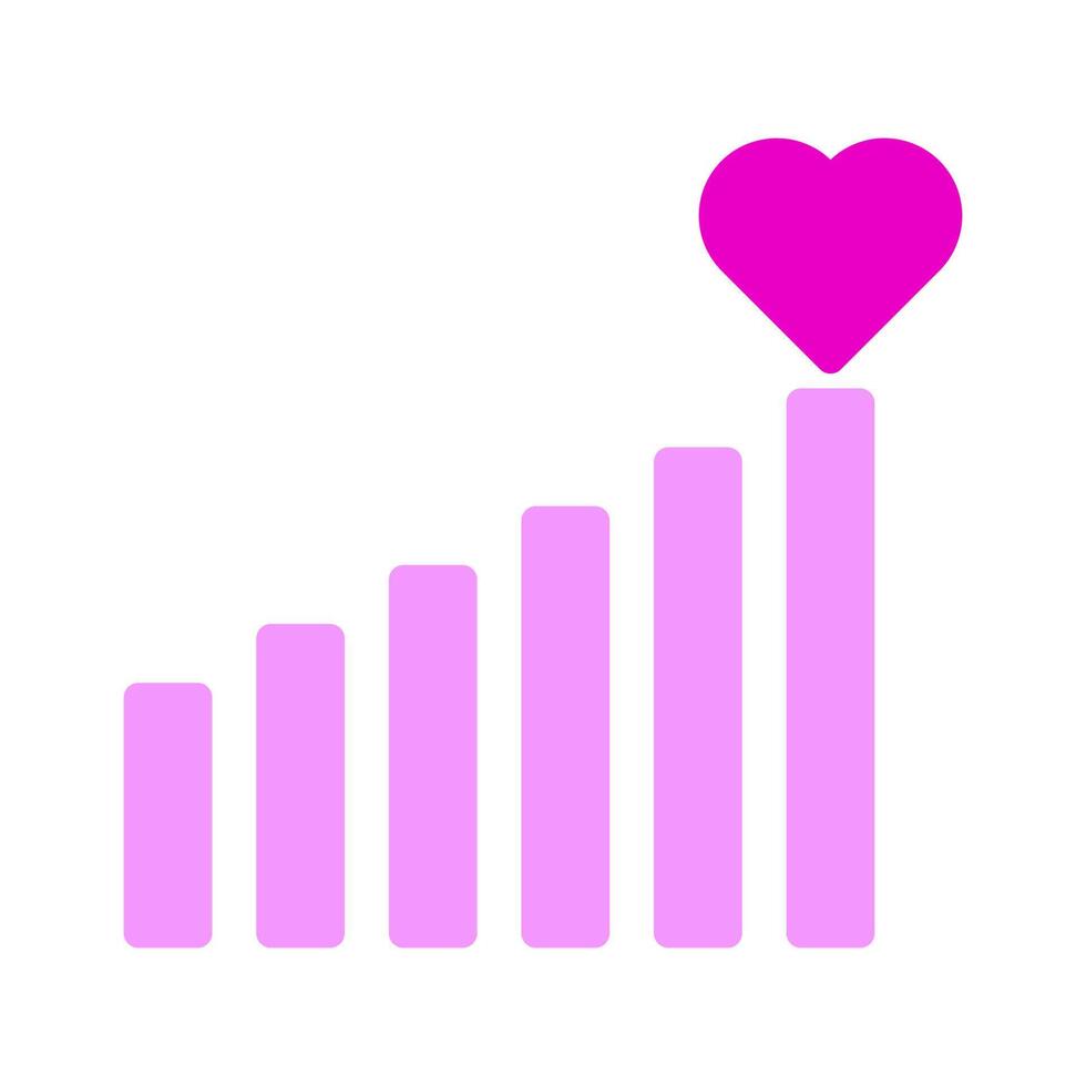 signal ikon fast rosa stil valentine illustration vektor element och symbol perfekt.