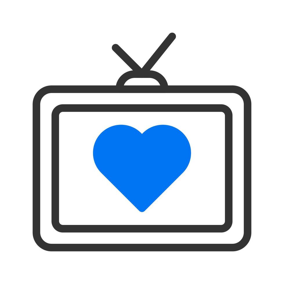 tv-symbol duotune blau valentine illustration vektorelement und symbol perfekt. vektor