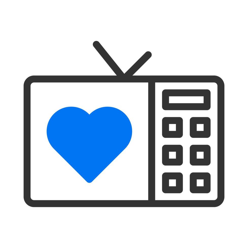 TV ikon duotune blå valentine illustration vektor element och symbol perfekt.