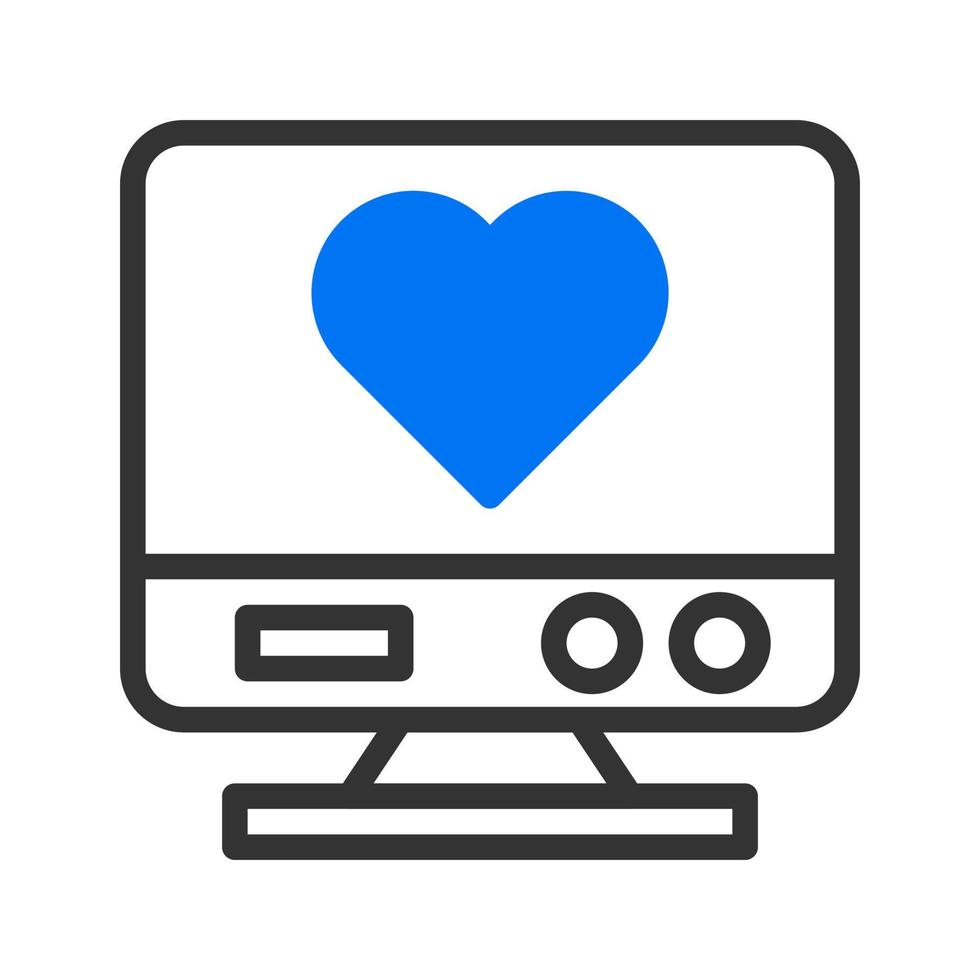 TV ikon duotune blå valentine illustration vektor element och symbol perfekt.