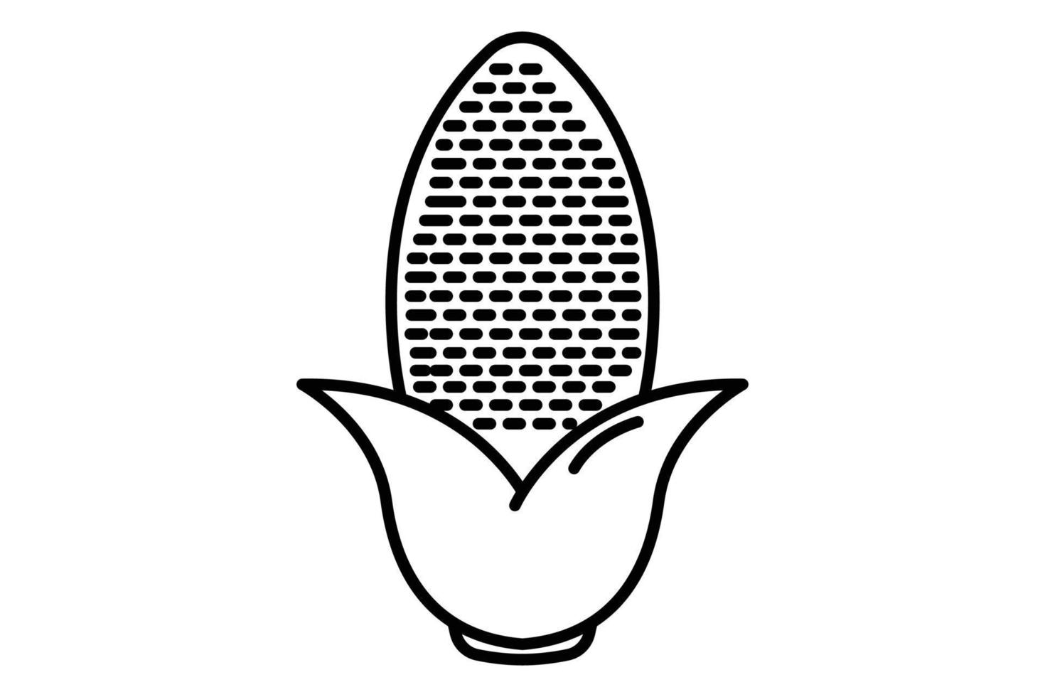 Mais-Symbol-Illustration. Symbol für Frühstück. Liniensymbolstil. einfaches Vektordesign editierbar vektor