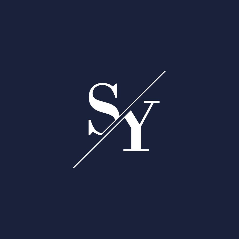 sy anfängliche Inspiration für moderne Logo-Designs, minimalistische Logo-Vorlage vektor