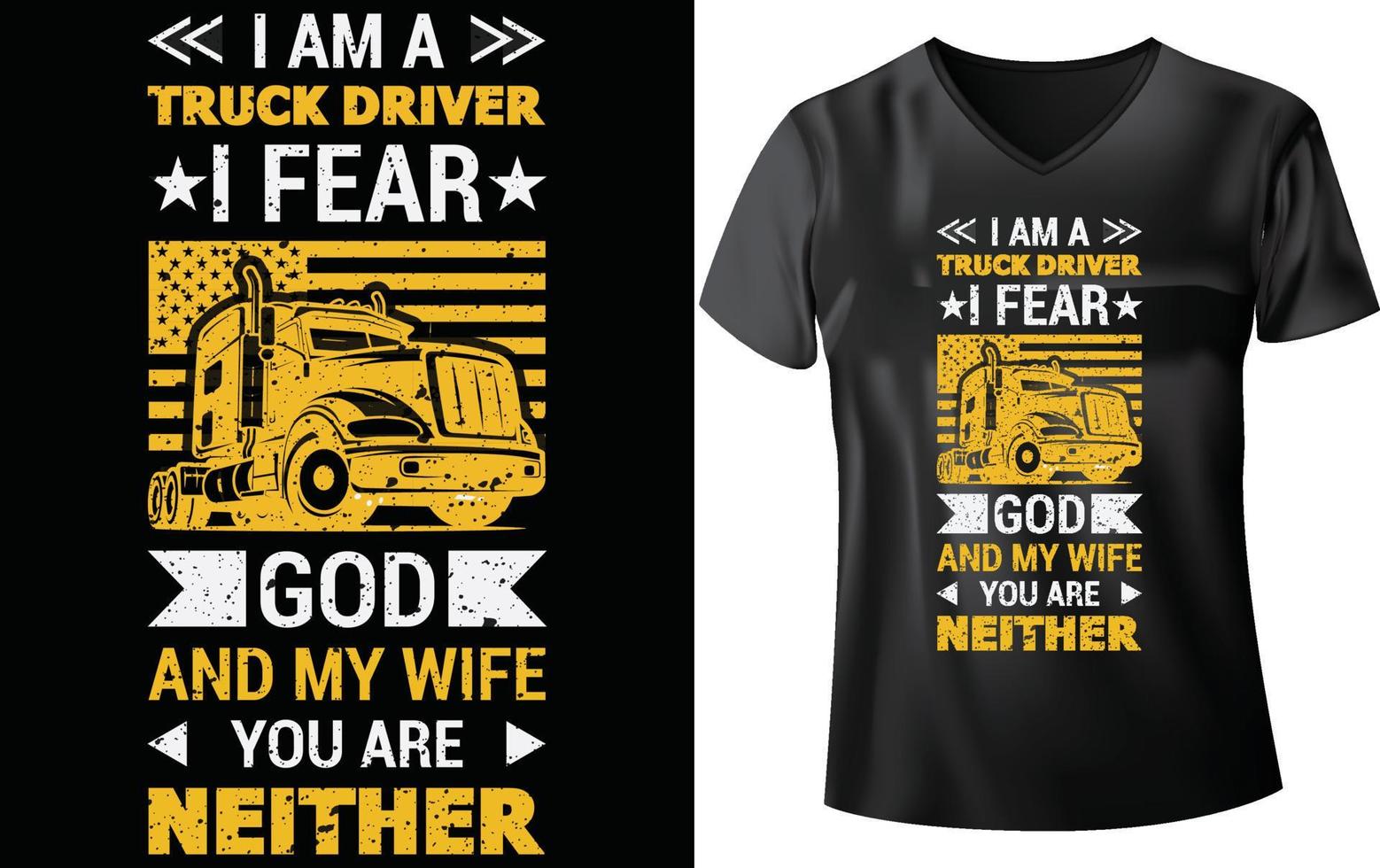 LKW-T-Shirt-Design vektor