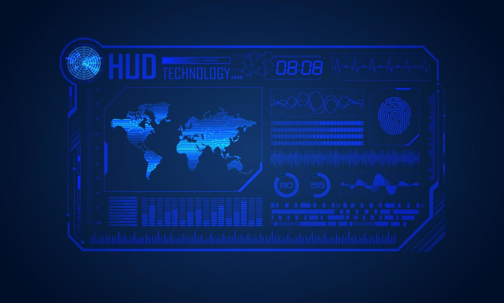 blå modern hud teknologi skärm bakgrund vektor