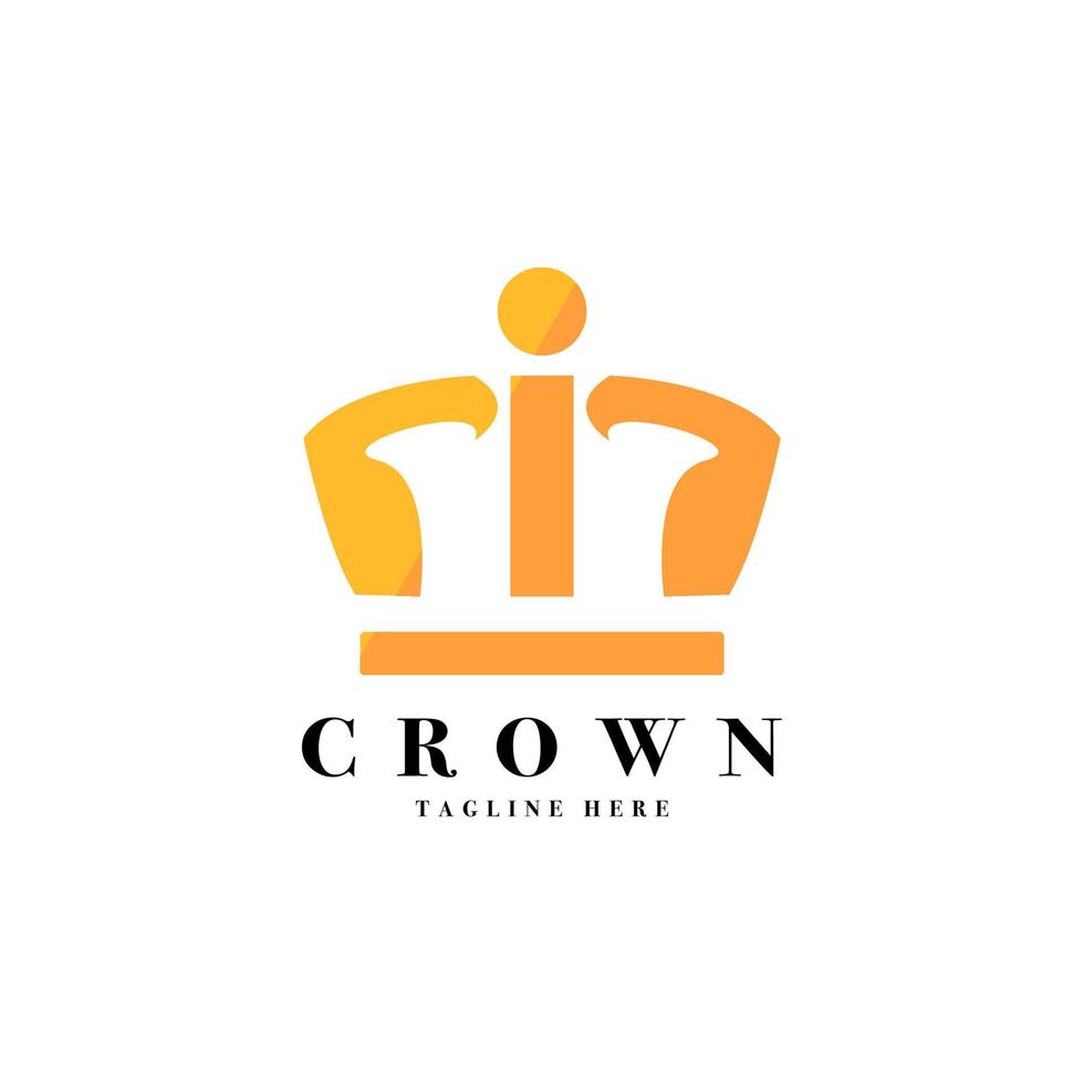 Vintage Crown Logo Royal King Queen abstrakte Logo-Design-Vektorvorlage. geometrisches Symbol Logo Konzept Symbol. vektor