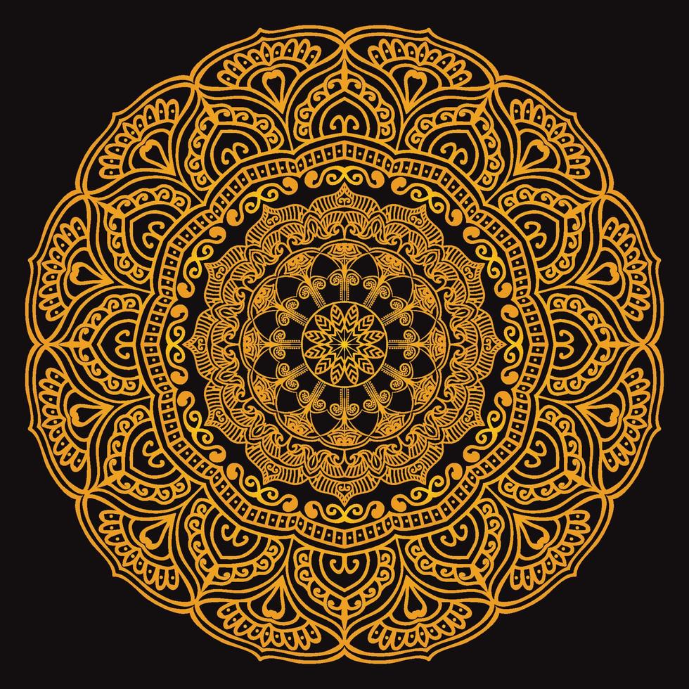 lyx mandala bakgrund med gyllene arabesk mönster arabisk islamisk öst stil. dekorativ mandala för tryck, affisch, omslag, broschyr, flygblad, banderoll vektor