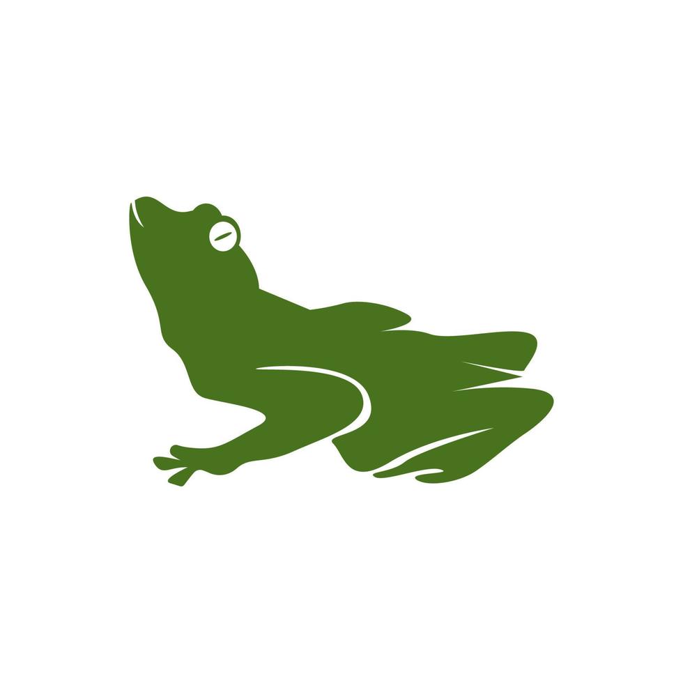 grüner Frosch-Symbol und Symbol-Vektor-Illustration vektor