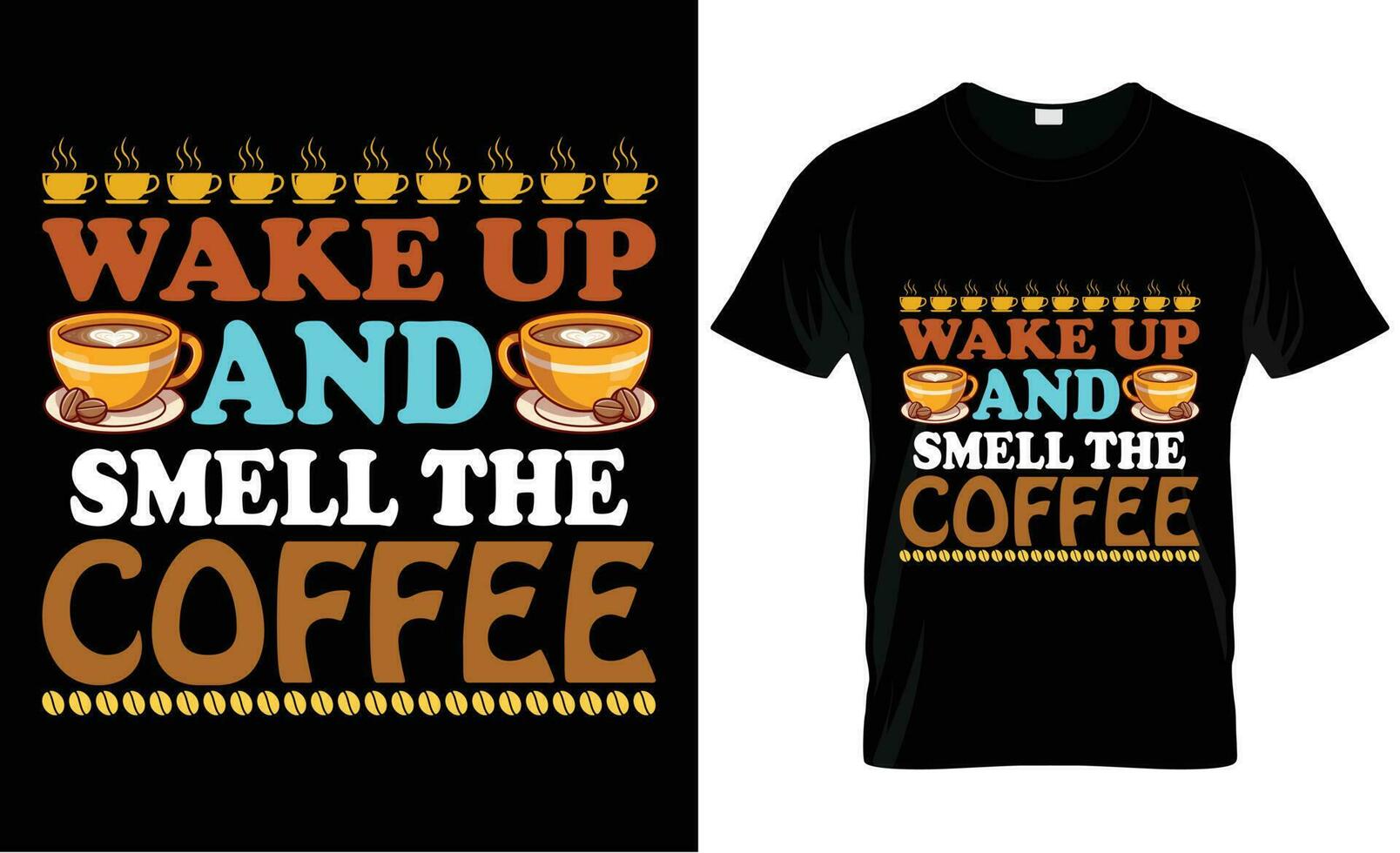 Kaffee-T-Shirt-Design vektor