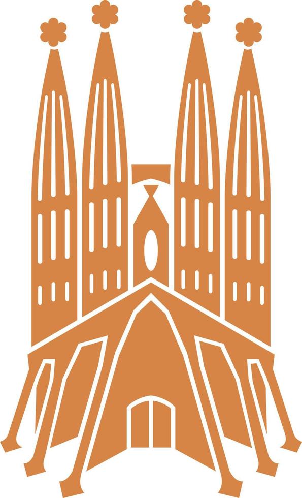 Sagrada-Familia-Symbol. Barcelona, Spanien. Vektor-Illustration vektor