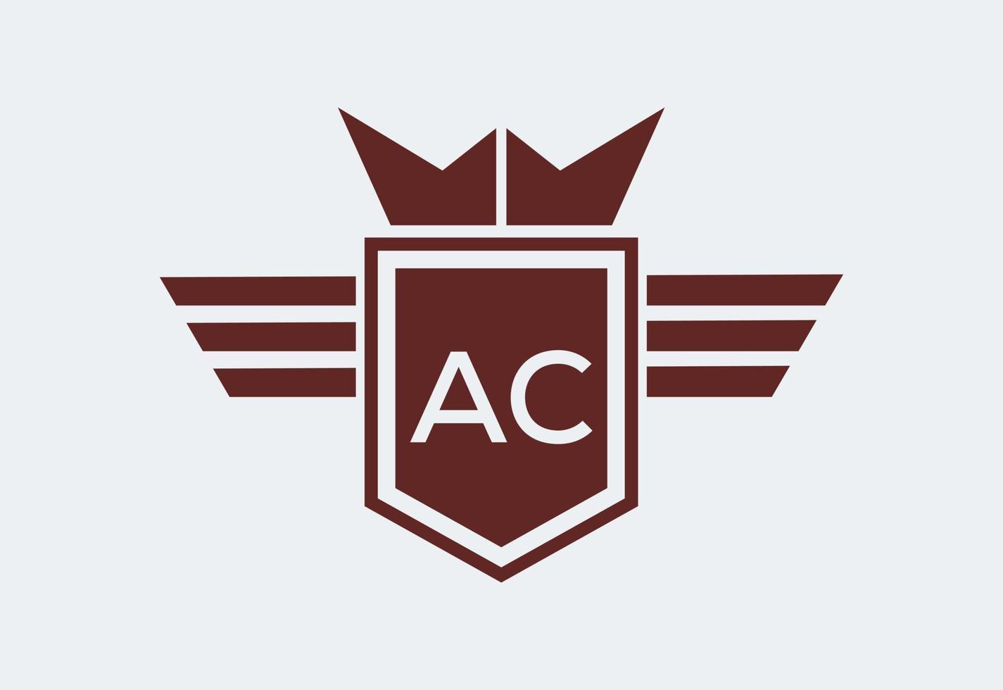 anfängliches ac-Buchstaben-Logo-Design, Vektor-Design-Konzept vektor