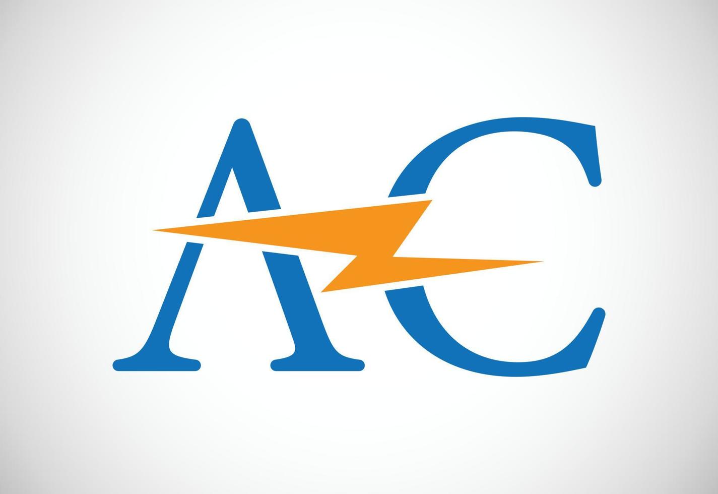 anfängliches ac-Buchstaben-Logo-Design, Vektor-Design-Konzept vektor