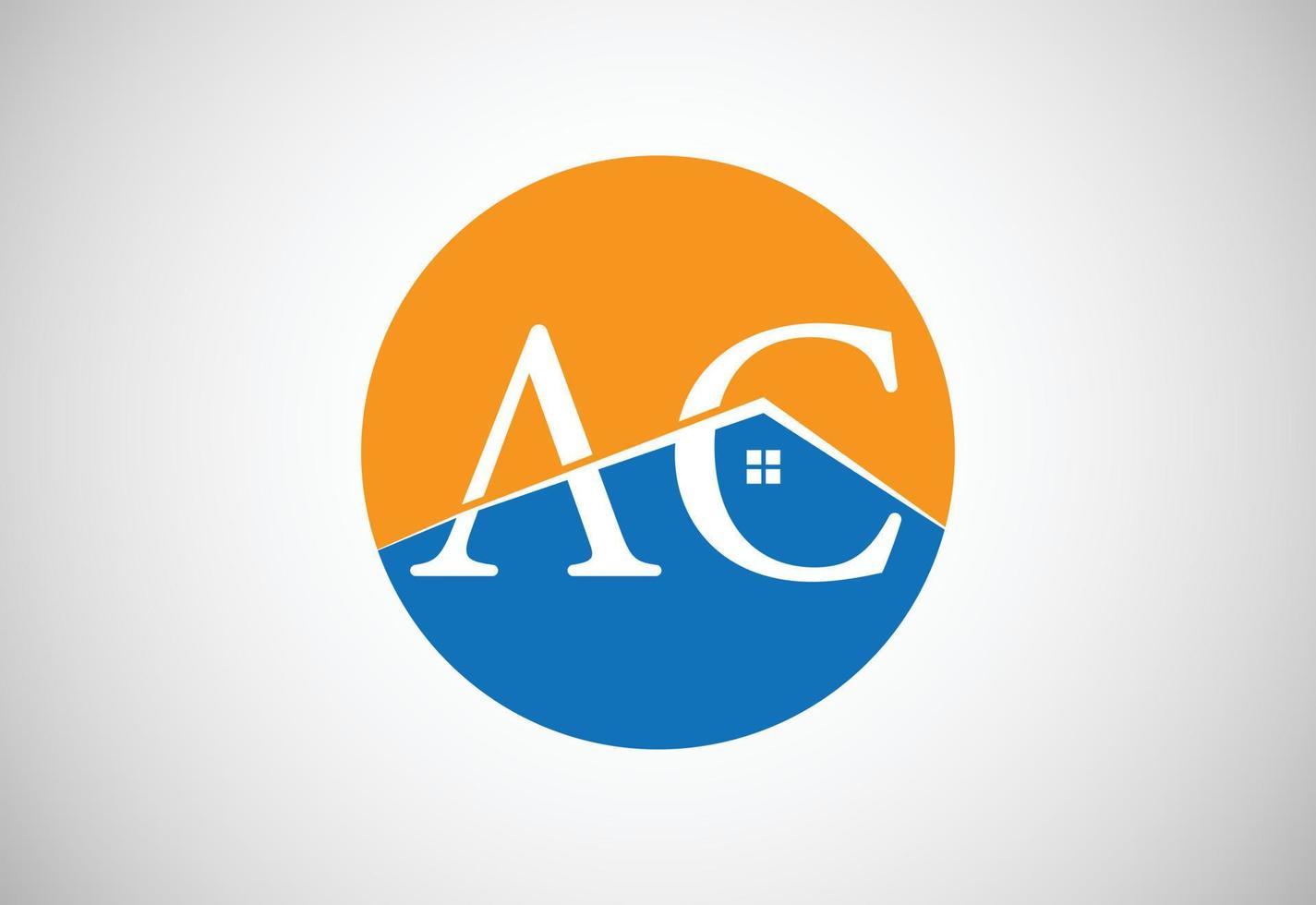första ac brev logotyp design, vektor design begrepp