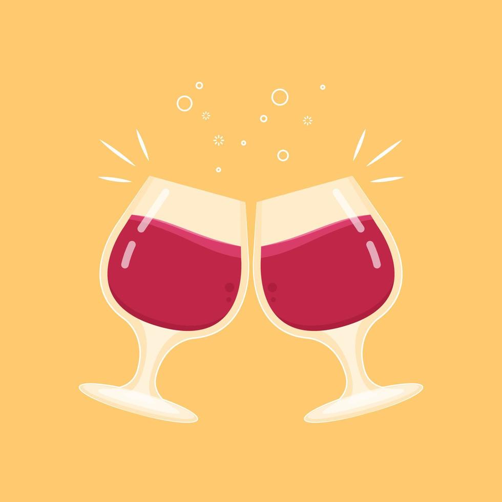 Glas Wein Vektor. Symbol. Logo Design. vektor