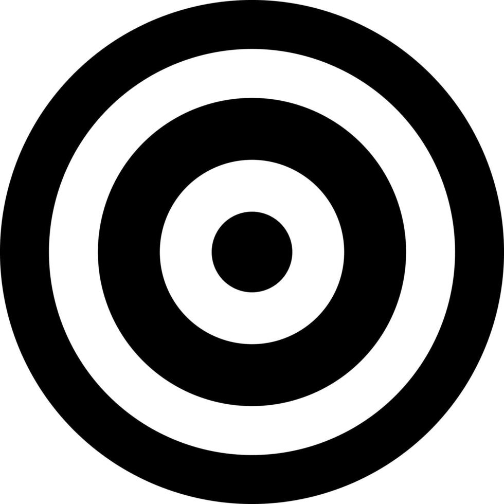 svart och vit cirkel mål vektor