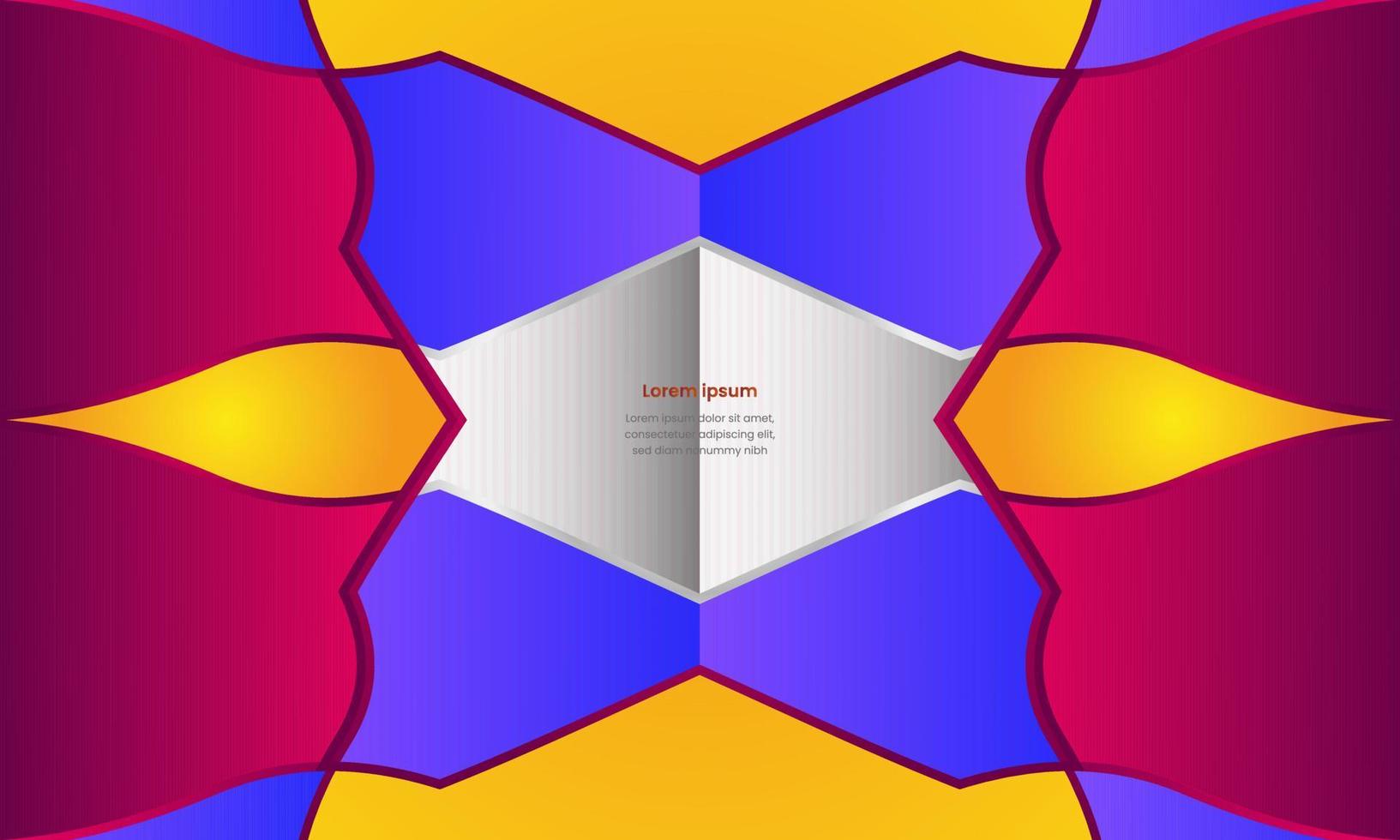 abstrakter geometrischer Hintergrund mit Rot, Blau und Gelb für Cover-Design-Geschäftsbroschüren-Poster-Vorlage eps10. vektor