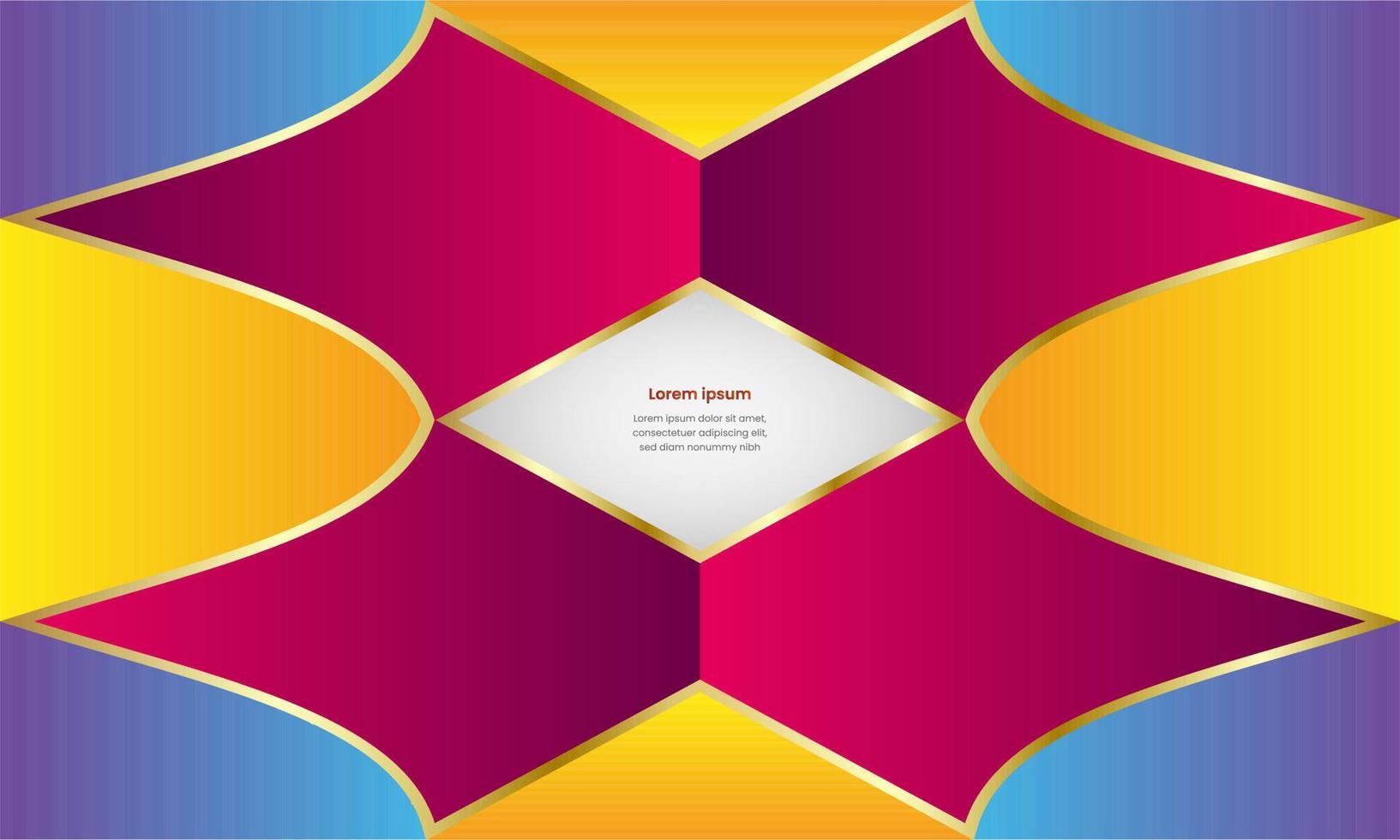 abstrakter geometrischer Hintergrund mit Rot, Blau und Gelb für Cover-Design-Geschäftsbroschüren-Poster-Vorlage eps10. vektor
