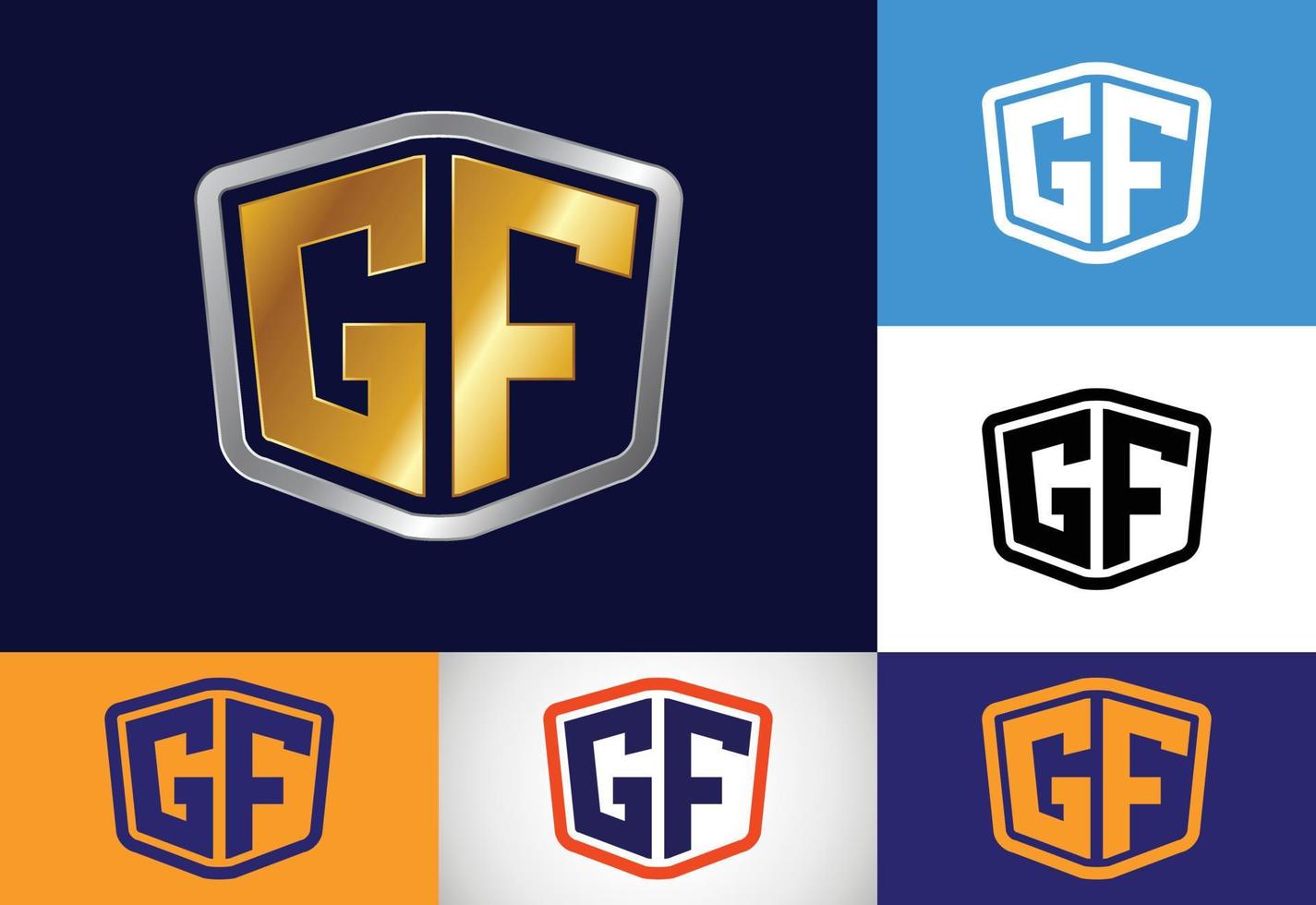 Anfangsbuchstabe gf Logo Design Vektor. grafisches alphabetsymbol für unternehmensidentität vektor