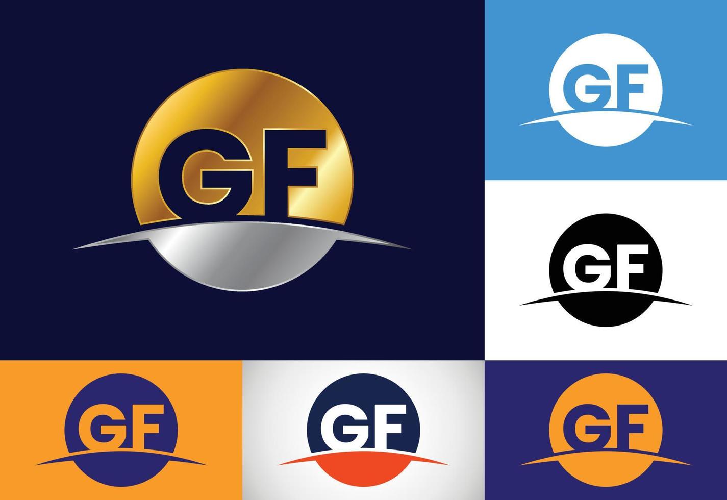 första brev g f logotyp design vektor. grafisk alfabet symbol för företags- företag identitet vektor