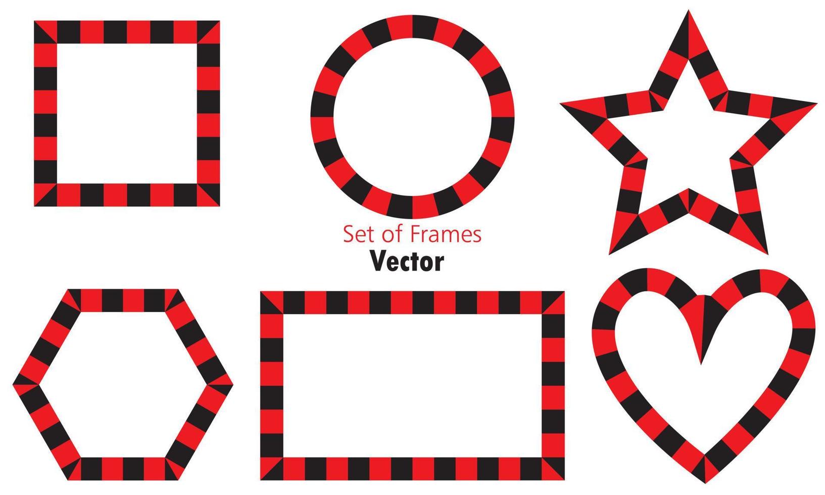 Set dekorativer Vintage-Rahmen und Rahmenset vektor