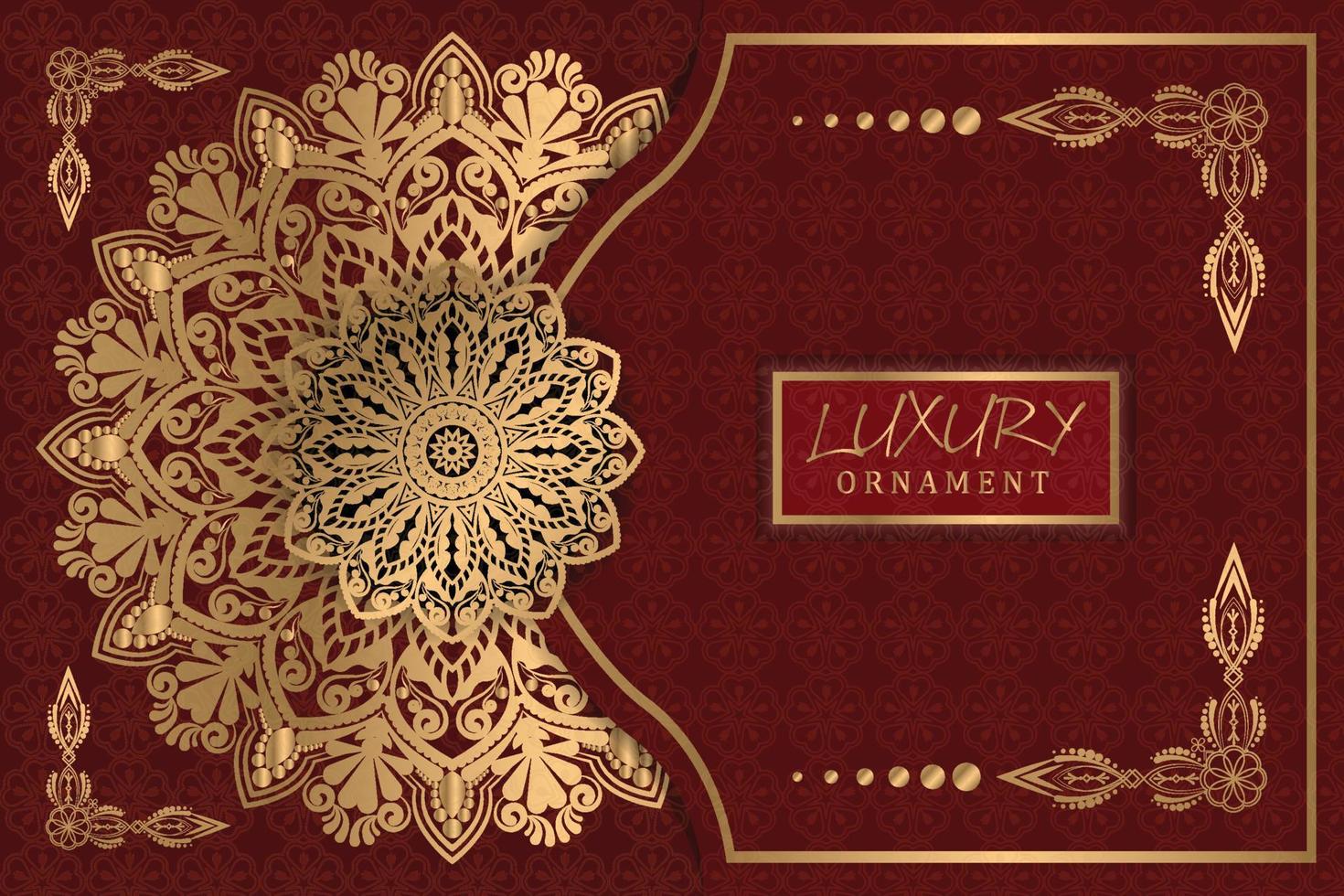 luxuriöser goldener geometrischer mandala-ornamentformhintergrund. Vektor ethnische Mandala