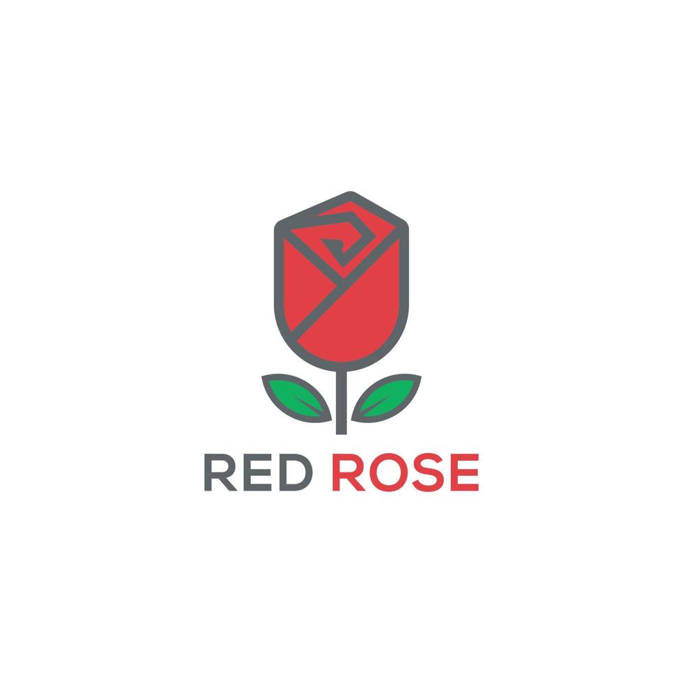 modernes rotes rosenlogodesign für spa vektor