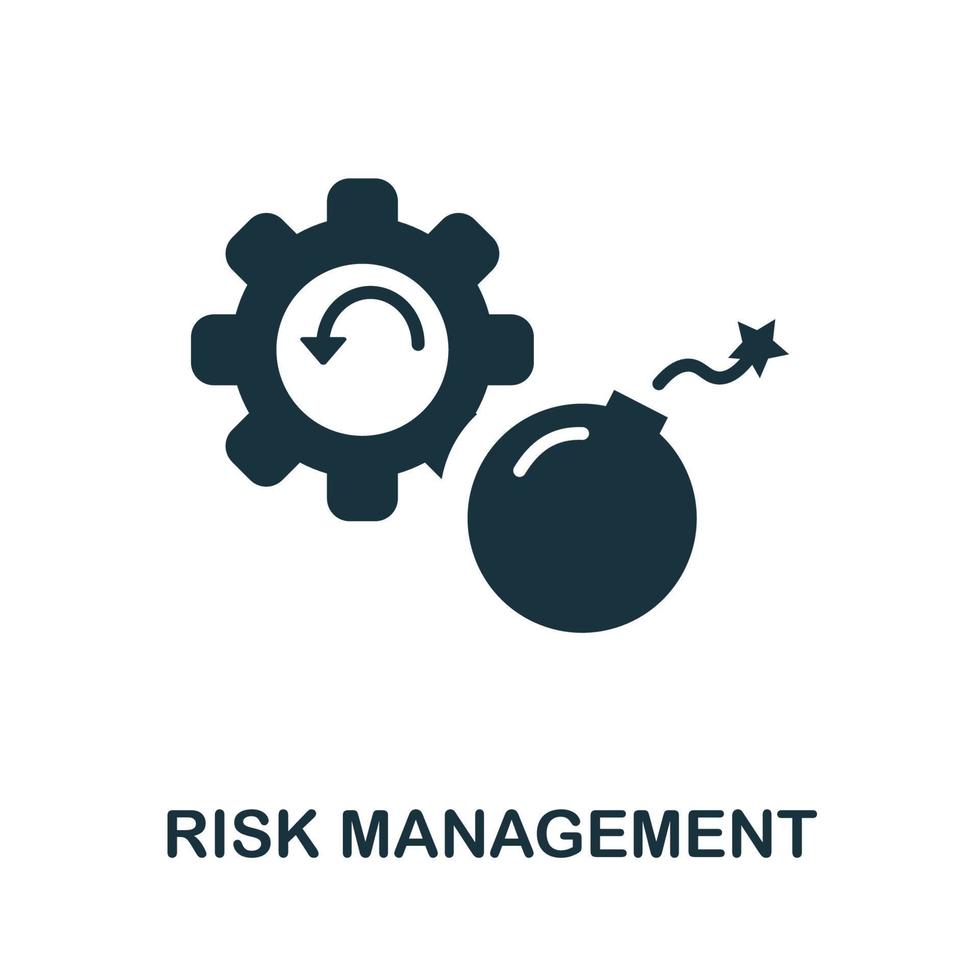 Risikomanagement-Symbol. einfaches Element aus der Management-Sammlung. Symbol für kreatives Risikomanagement für Webdesign, Vorlagen, Infografiken und mehr vektor