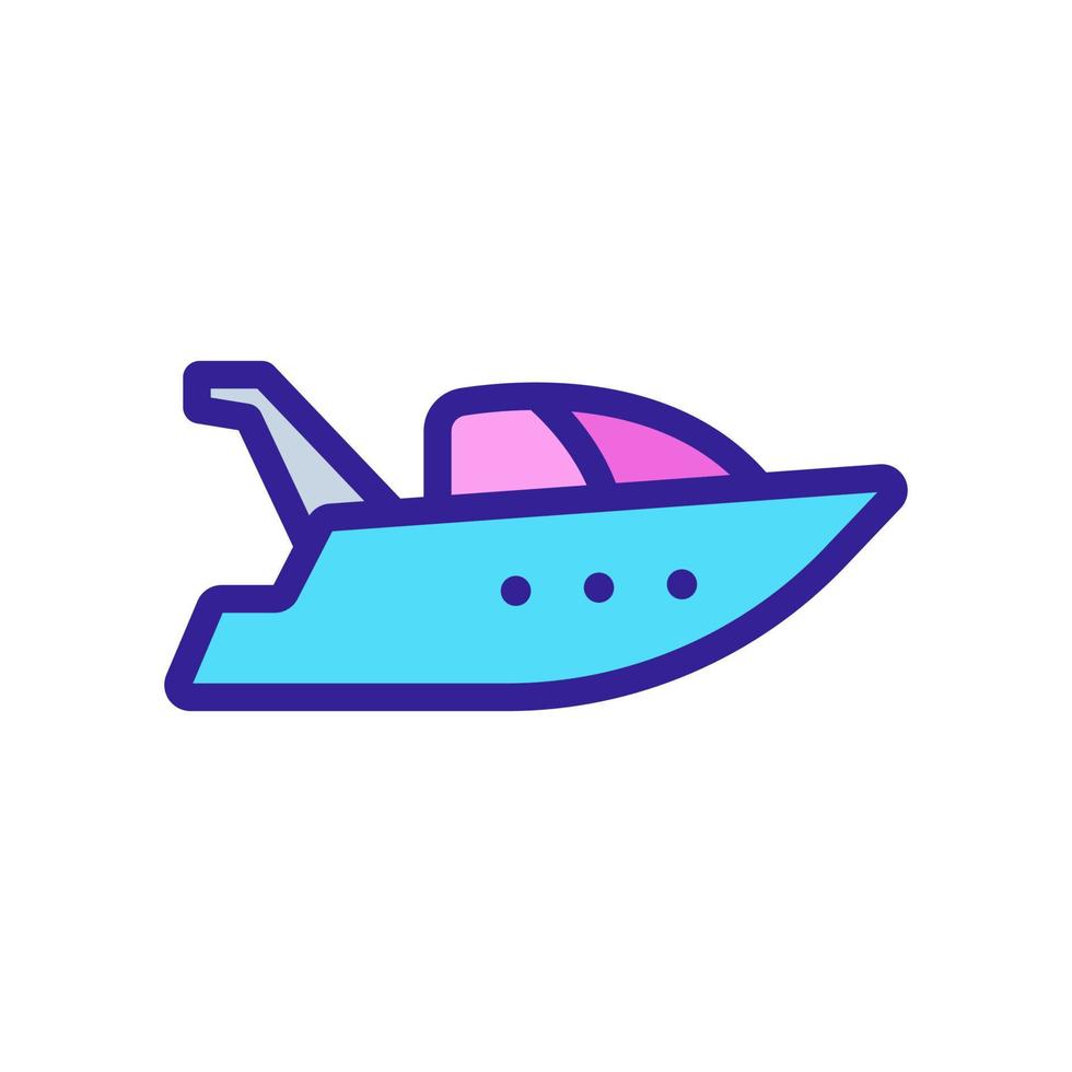 Yacht-Icon-Vektor. isolierte kontursymbolillustration vektor