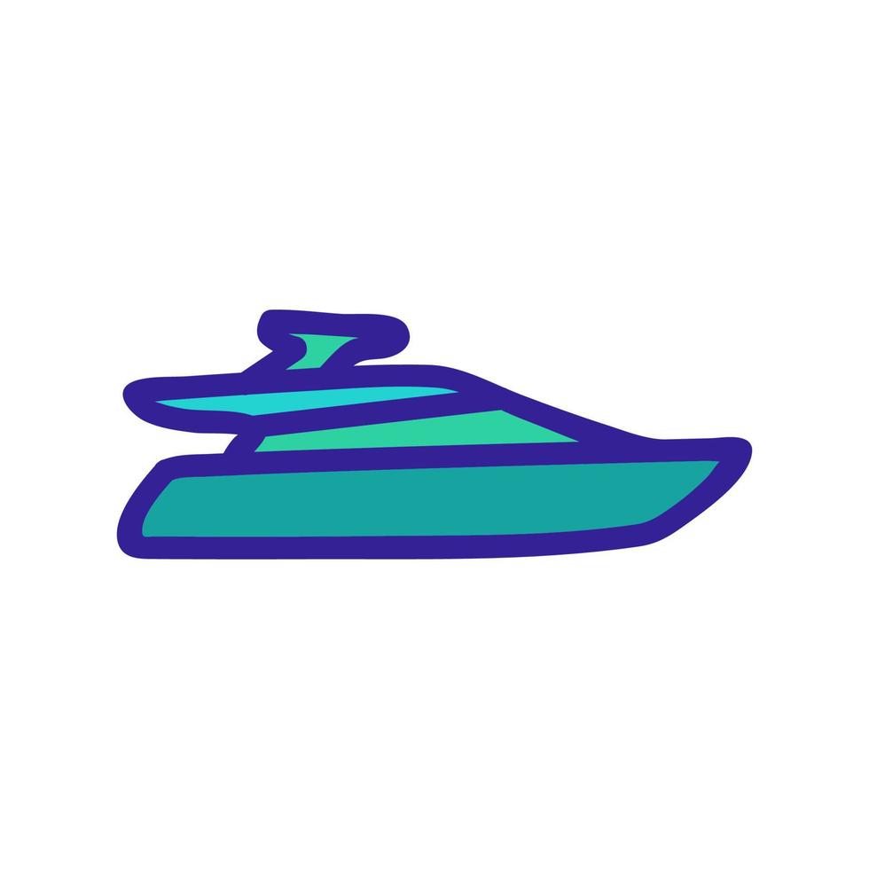 yacht ikon vektor. isolerade kontur symbol illustration vektor