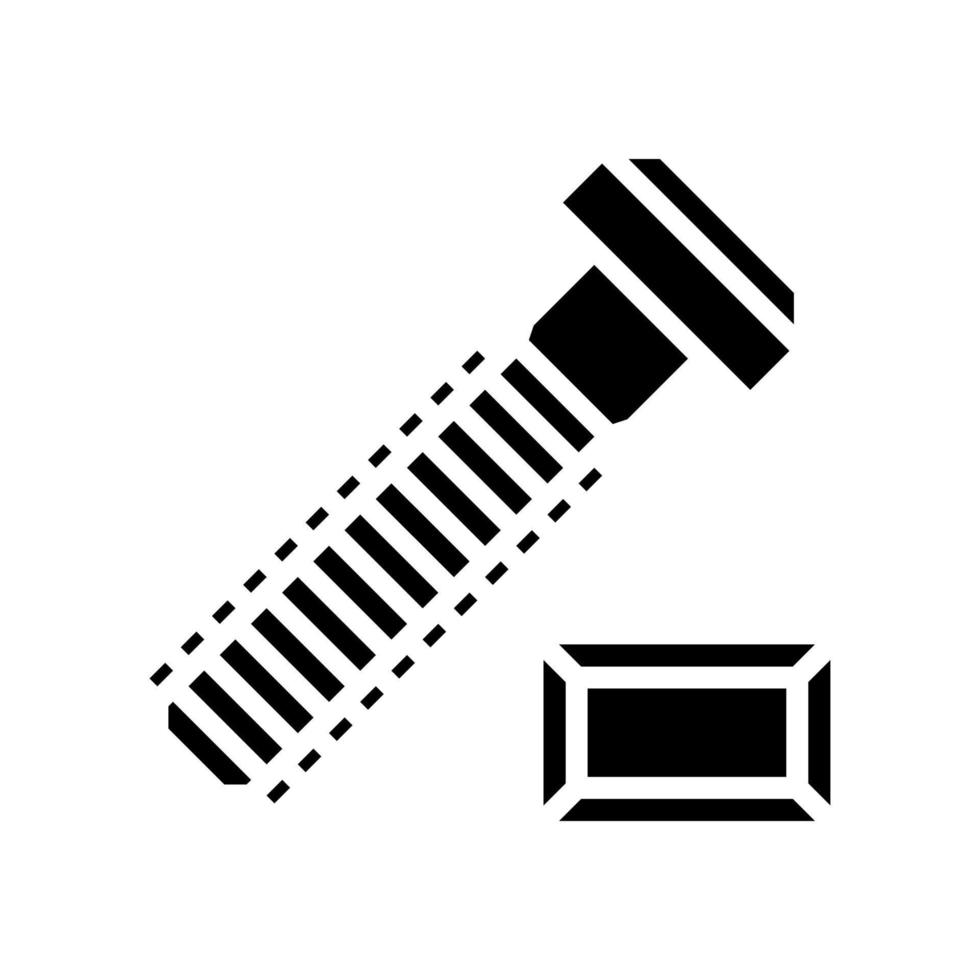 t-slot bult glyf ikon vektor illustration