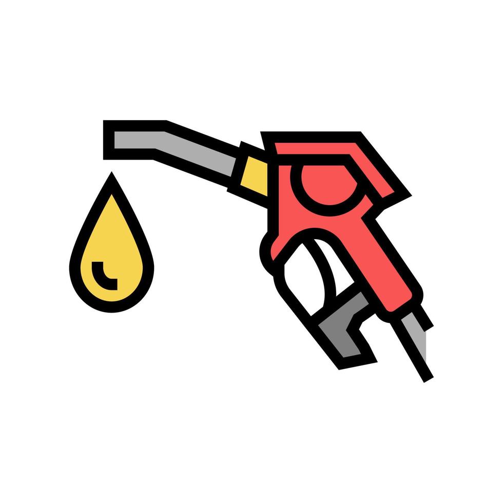 bensin gas station Färg ikon vektor illustration