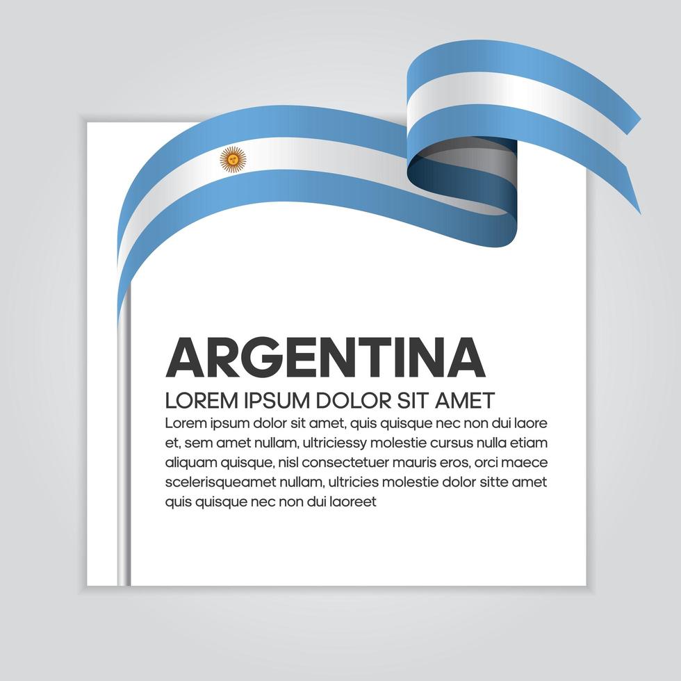 Argentinien abstraktes Wellenflaggenband vektor