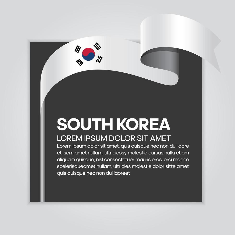 Südkorea abstrakte Welle Flagge Band vektor