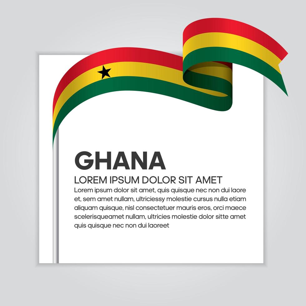 ghana abstrakt våg flagga band vektor
