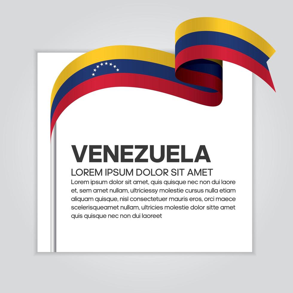 venezuela abstraktes Wellenflaggenband vektor