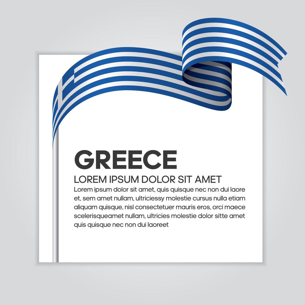 Grekland abstrakt våg flagga band vektor
