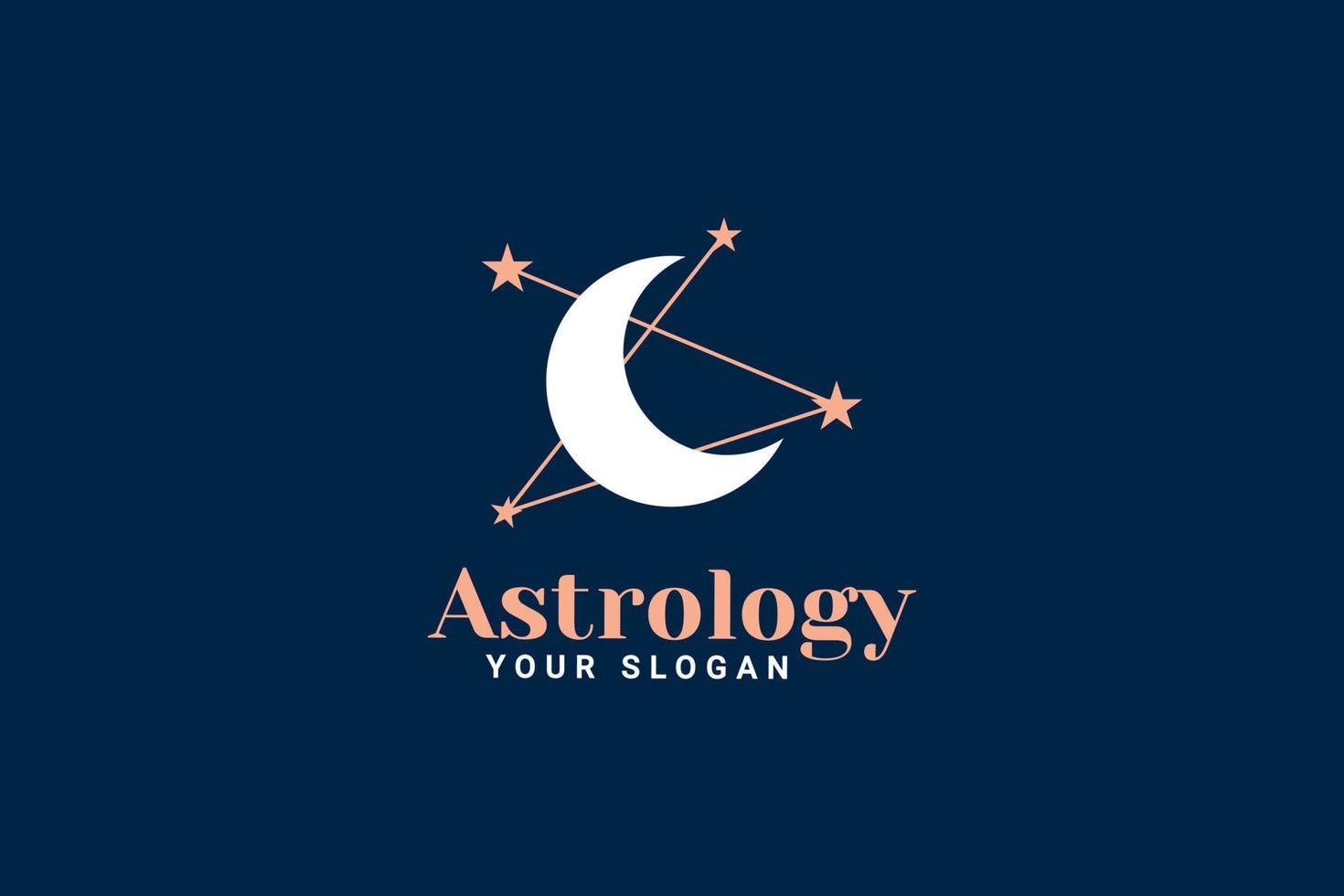 halvmåne måne logotyp design begrepp vektor