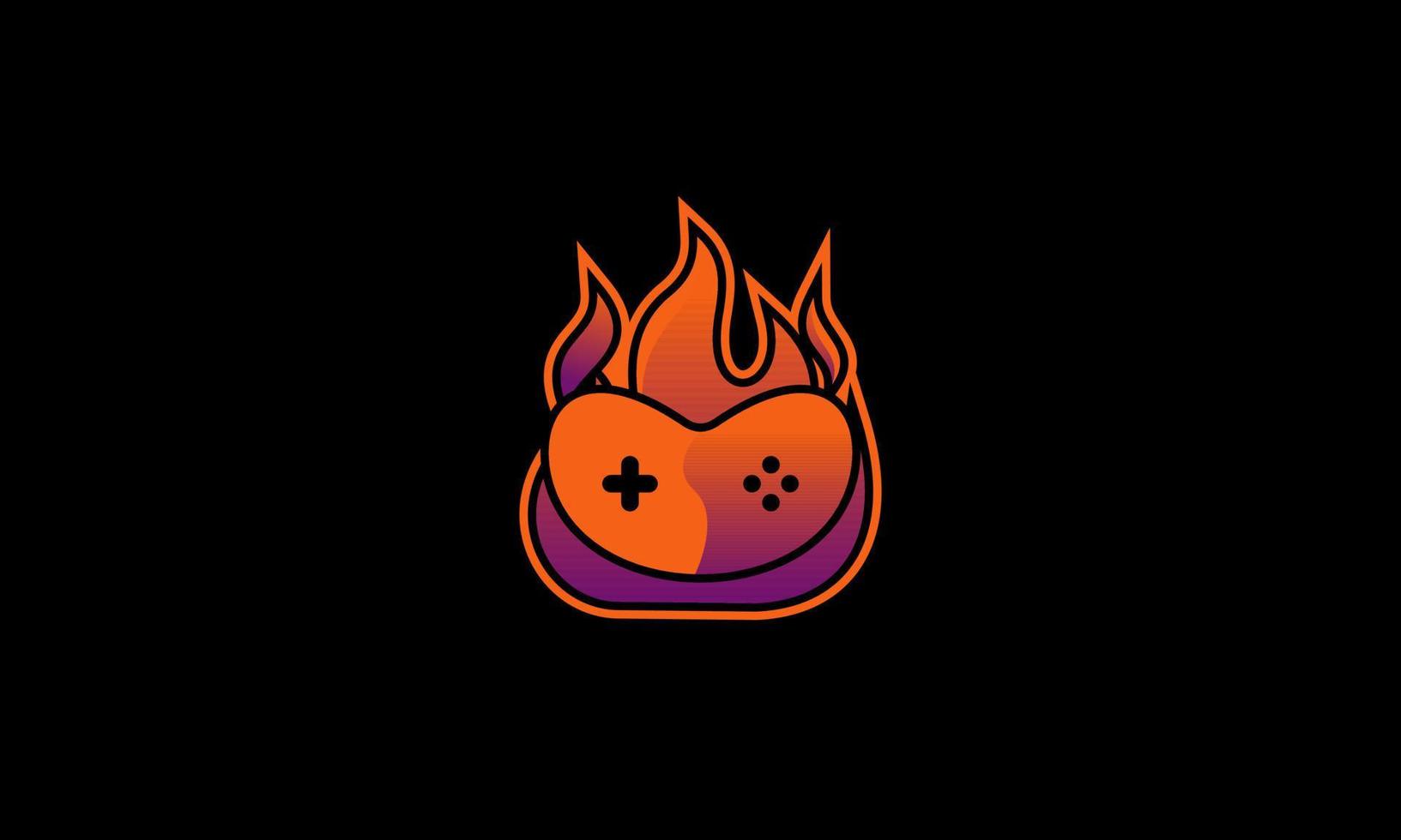Feuer-Gaming-Logo-Vorlagenvektor vektor