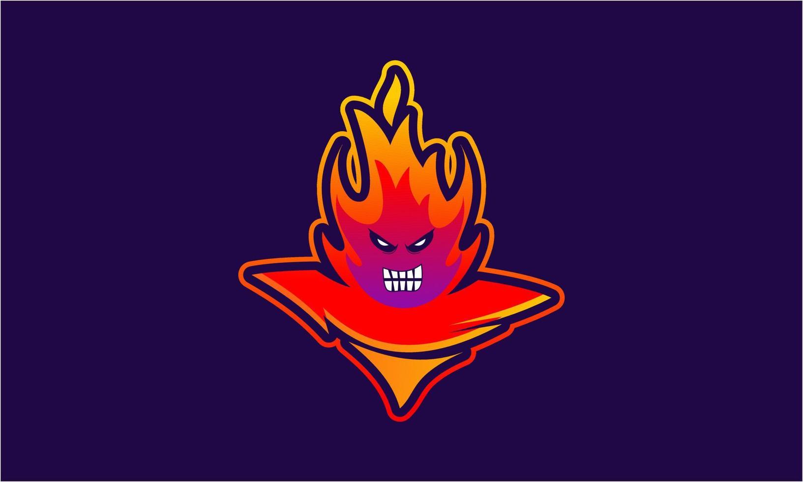 Feuer-Gaming-Logo-Vorlagenvektor vektor