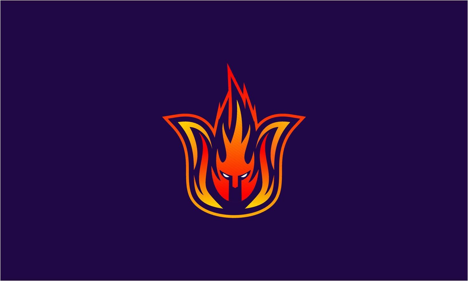 Feuer-Gaming-Logo-Vorlagenvektor vektor