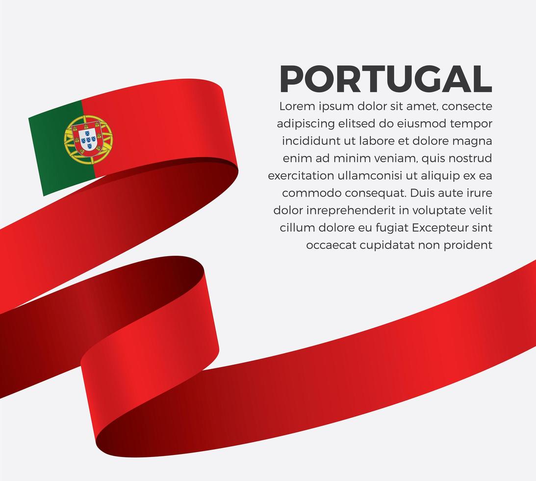 Portugal abstrakte Welle Flagge Band vektor