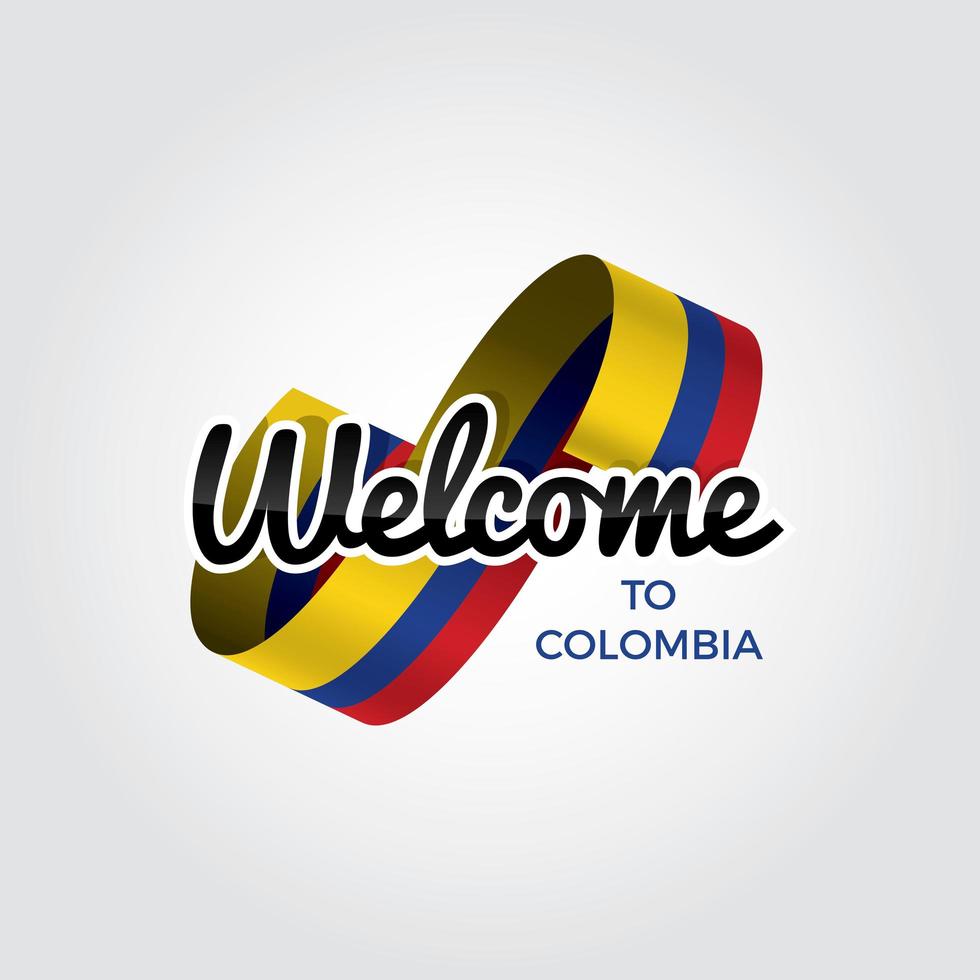Välkommen till Colombia vektor