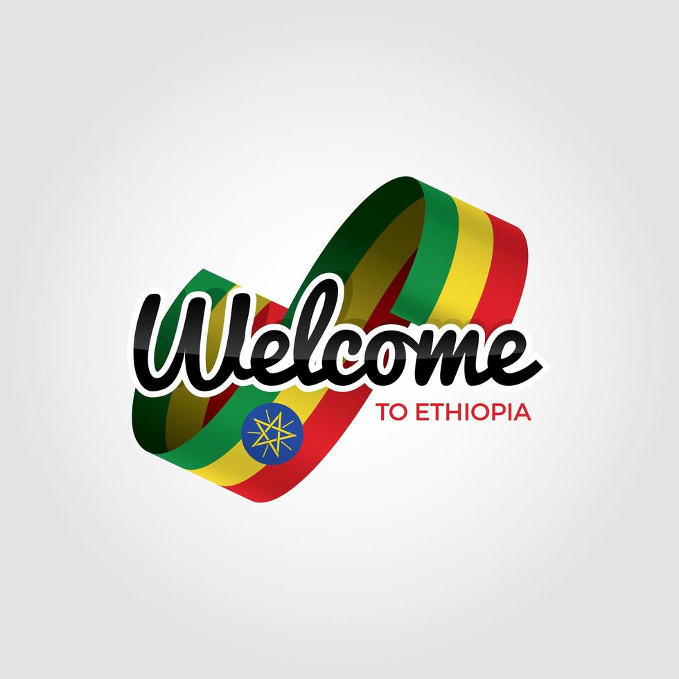 Willkommen in Äthiopien vektor