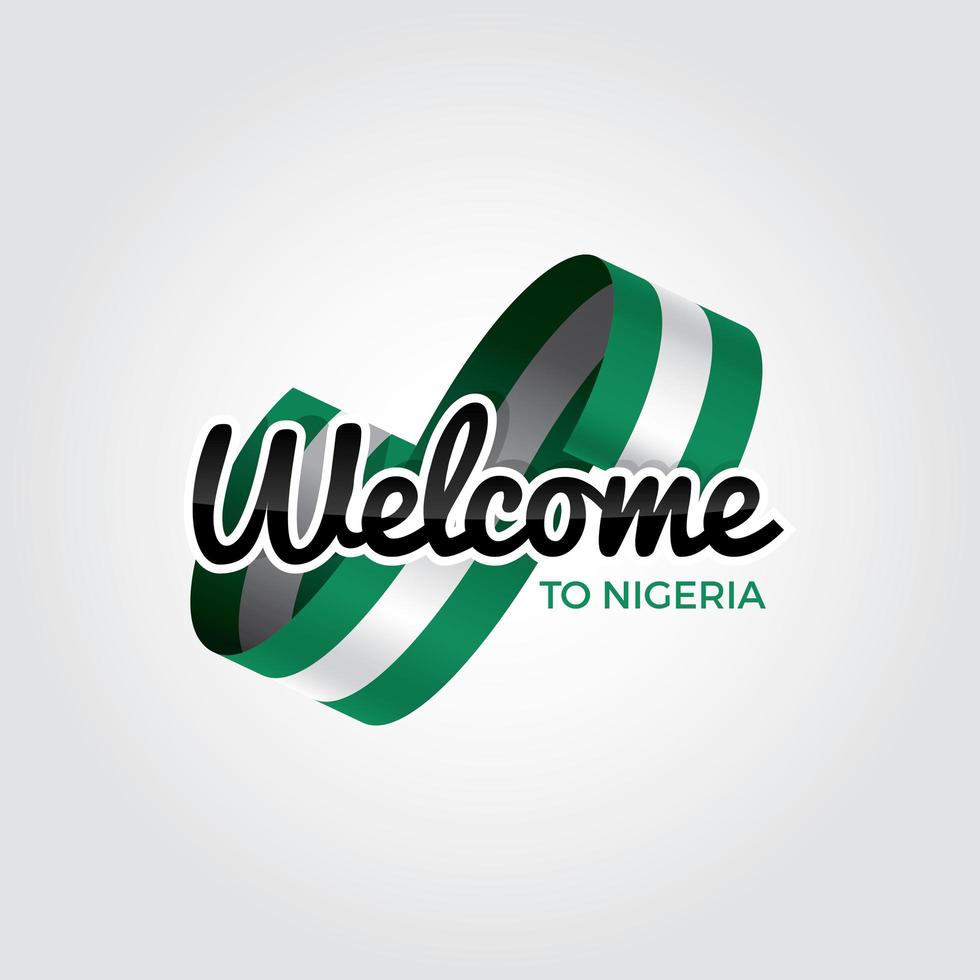 Välkommen till Nigeria vektor
