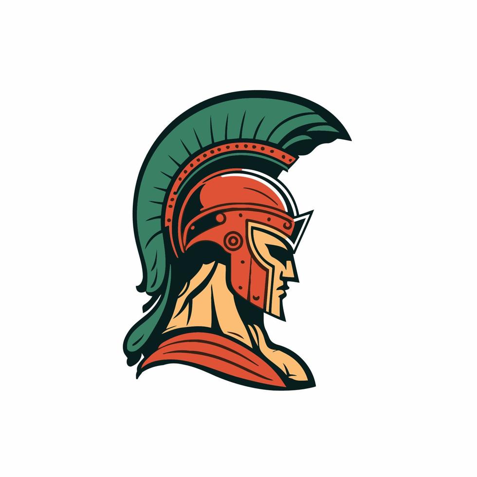 spartanischer Soldat Kopf Logo Symbol Vektor Symbol Illustration