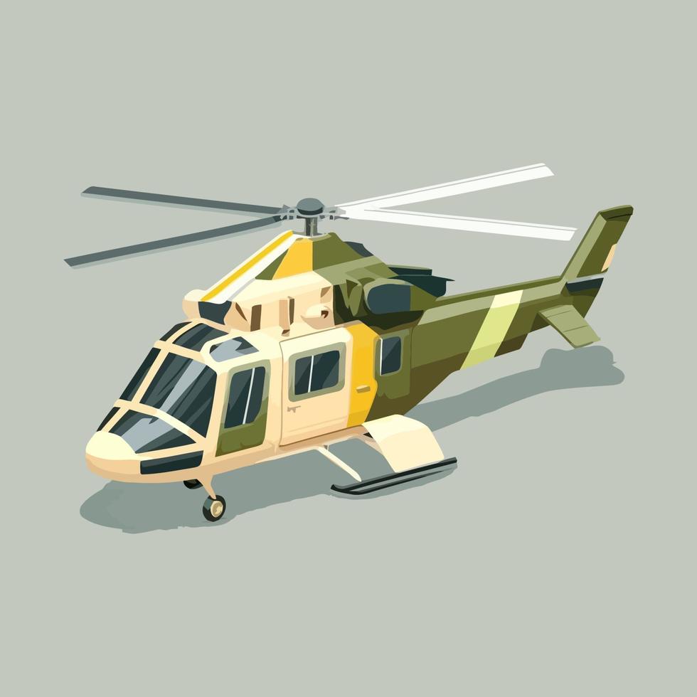 helikopter illustration i enkel färgad vektor teckning isolerat bakgrund