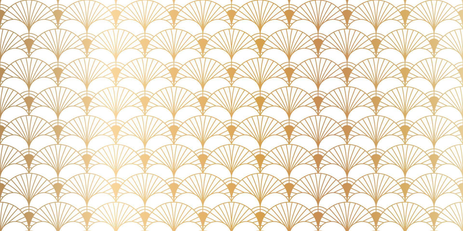Luxus Art Deco Musterdesign Hintergrund Vektor. abstrakter eleganter jugendstil mit zarter goldener geometrischer linie vintage dekorativer minimalistischer texturstil. Design für Tapeten, Banner, Karten. vektor