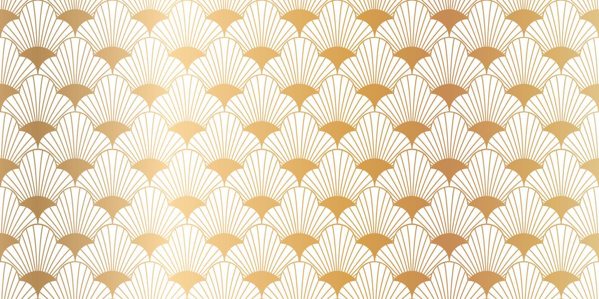 Luxus Art Deco Musterdesign Hintergrund Vektor. abstrakter eleganter jugendstil mit zarter goldener geometrischer linie vintage dekorativer minimalistischer texturstil. Design für Tapeten, Banner, Karten. vektor