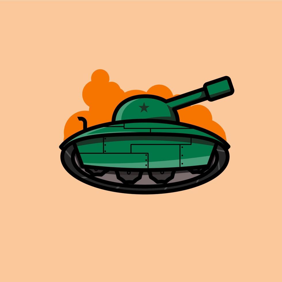 armén tank logotyp fri vektor