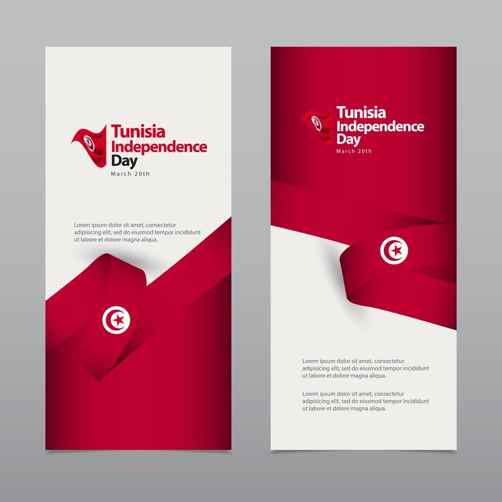 glad tunisien självständighetsdagen firande vektor mall design illustration